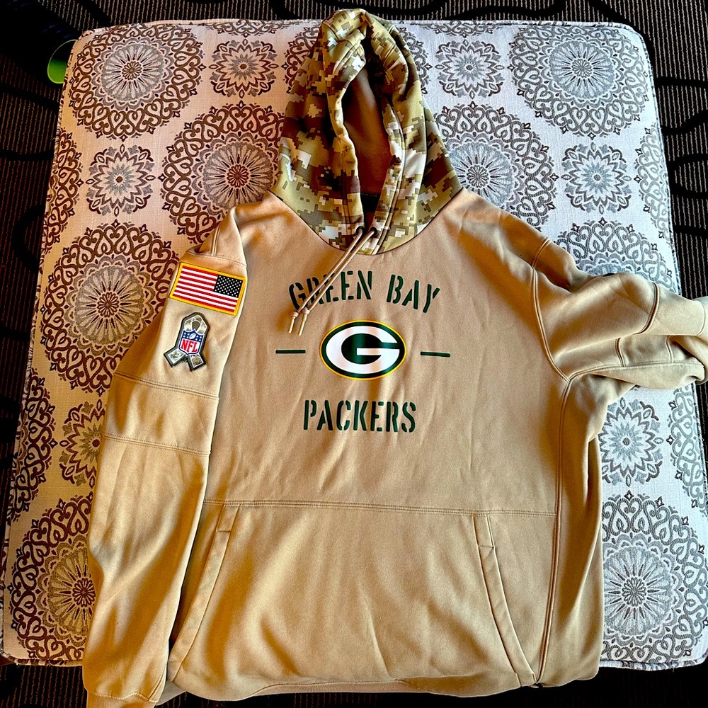Nike Green Bay Packers Salute to Service Hoodie - XL